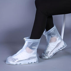 Waterproof Shoe Cover Large Easy Wear Non Slip PVC Rain Boot Reusable