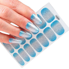 Glitter Full Wrap Nail Polish Stickers Self Adhesive Nail Art Decal Strips