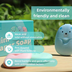 50 Pcs Mini Disposable Travel Paper Soap Foam Hand Soap for Outdoors