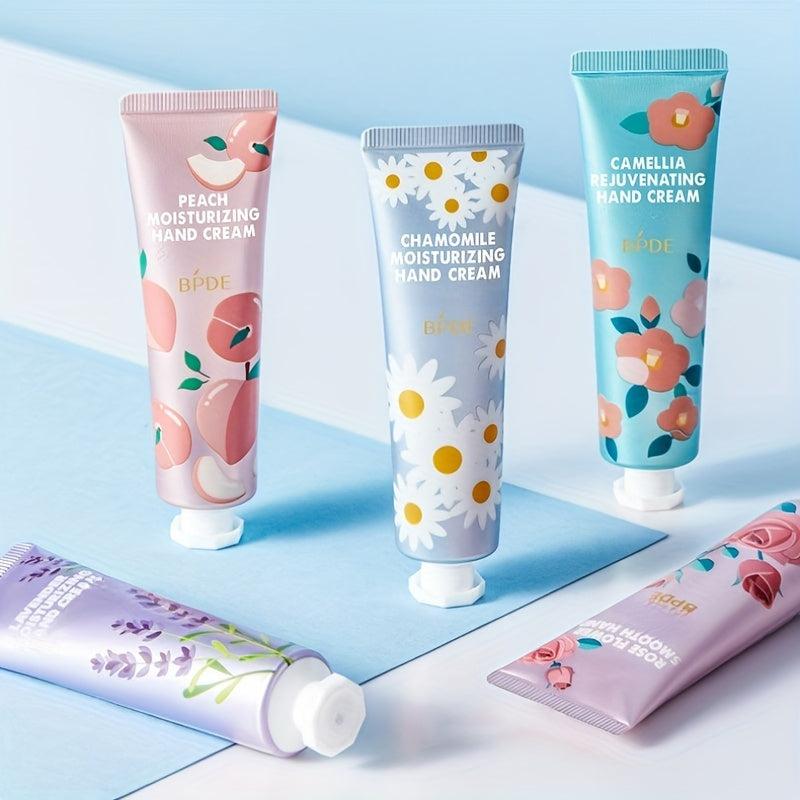 5pcs Floral Fruity Hand Cream Set for Dry Hands