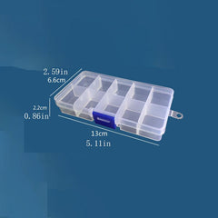 Transparent Storage Case Plastic Nail Earring Jewelry Makeup Collection Box