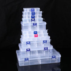 Transparent Storage Case Plastic Nail Earring Jewelry Makeup Collection Box