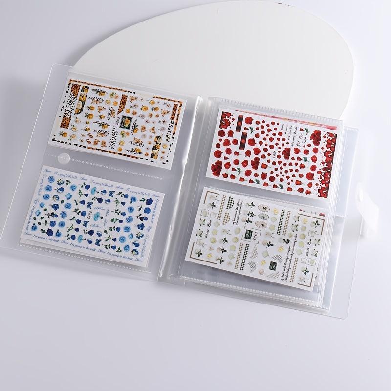 Nail Art Sticker Storage Album - Organize and Display Nail Decals