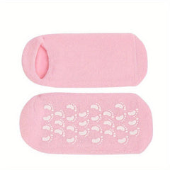 Moisturizing Silicone Socks for Dry Feet Repair - Pink