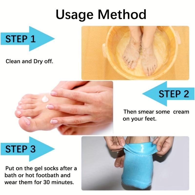 Moisturizing Silicone Socks for Dry Feet Repair - Pink