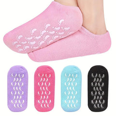 Moisturizing Silicone Socks for Dry Feet Repair - Pink