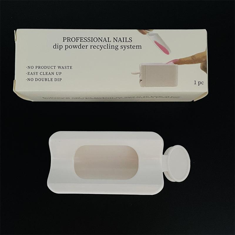 Nail Sequins Powder Recycling Box Portable Container Nail Tools