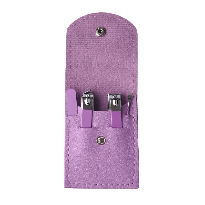 4 Pcs Manicure Set Stainless Steel Nail Clippers Portable Nail File Tool