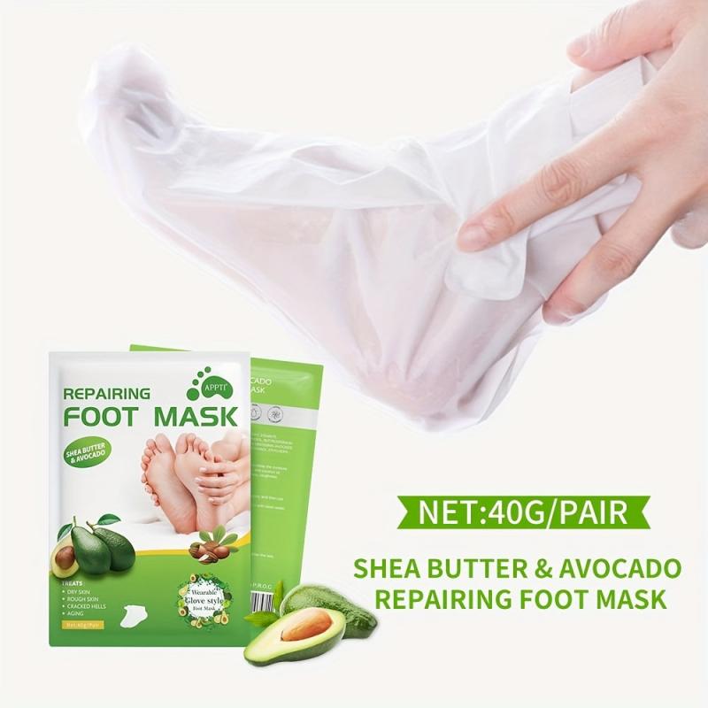 Shea Butter & Avocado Foot Mask for Dry Cracked Feet