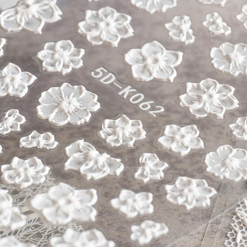 5D Nail Art Stickers Embossed Nail Decals Fall Nail Art Supplies