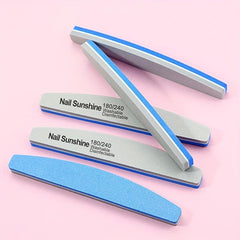 5pcs Double Sided Diamond Nail Buffer Block - Smooth and Shiny Nails