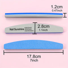 5pcs Double Sided Diamond Nail Buffer Block - Smooth and Shiny Nails
