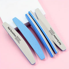 5pcs Double Sided Diamond Nail Buffer Block - Smooth and Shiny Nails
