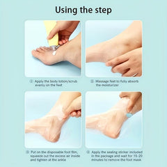 100pcs Disposable Clear Foot Mask Plastic Foot Covers Beauty Feet Masks