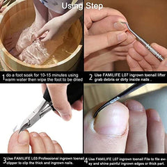 Ingrown Toenail File and Lifter with Storage Case