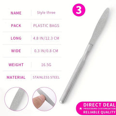 Double Sided Stainless Steel Nail Files for Manicure Pedicure Grooming