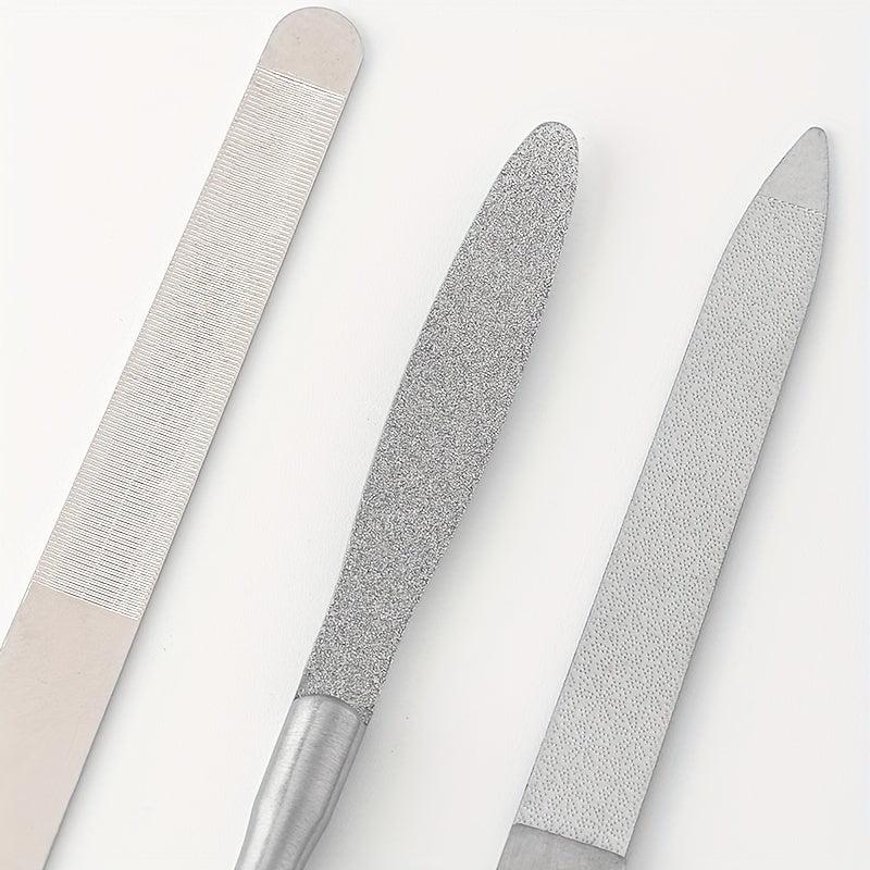 Double Sided Stainless Steel Nail Files for Manicure Pedicure Grooming