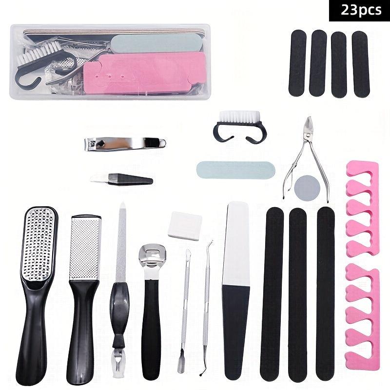 Professional Pedicure Tools Set 27 in 1 Stainless Steel Foot Care Kit