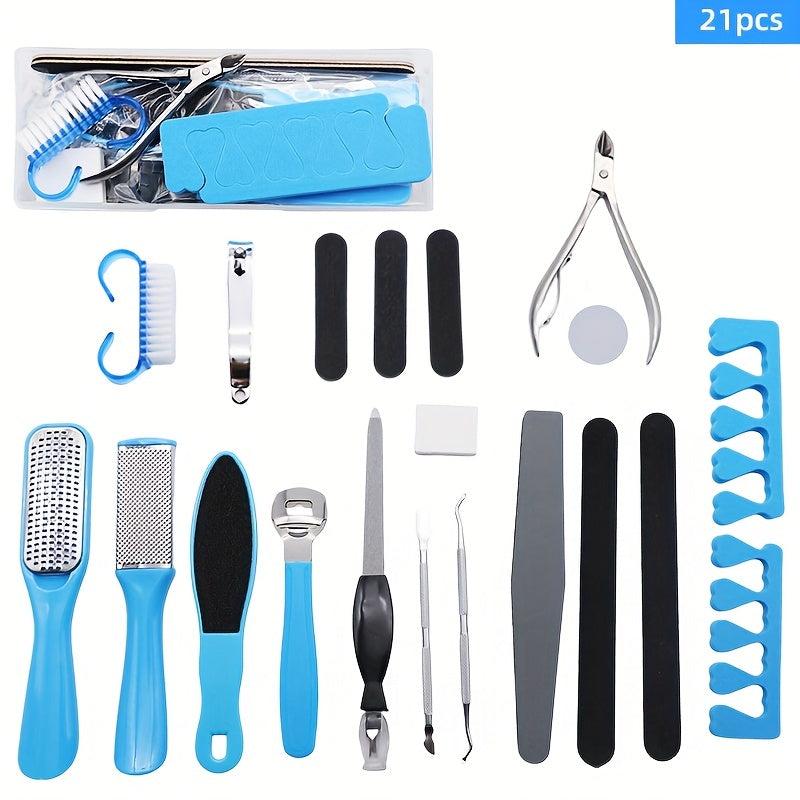 Professional Pedicure Tools Set 27 in 1 Stainless Steel Foot Care Kit