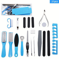Professional Pedicure Tools Set 27 in 1 Stainless Steel Foot Care Kit