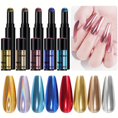 10 Colors Holographic Nail Polish Pens with Mirror Effect