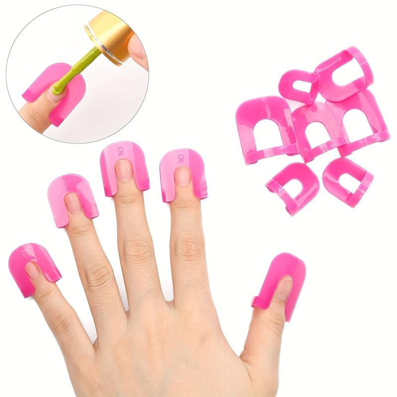 26 Pcs Nail Polish Edge Anti-Flooding Template Clip