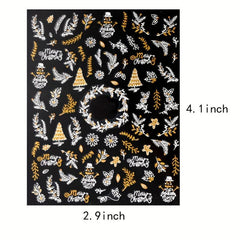 9 Sheets Christmas Nail Art Stickers 3D Nail Decals Manicure Decoration
