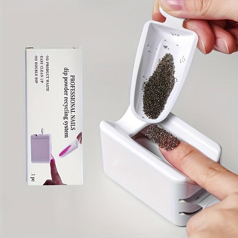 Double Layer Nail Dip Powder Recycling Container Portable Storage Box