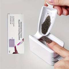 Double Layer Nail Dip Powder Recycling Container Portable Storage Box