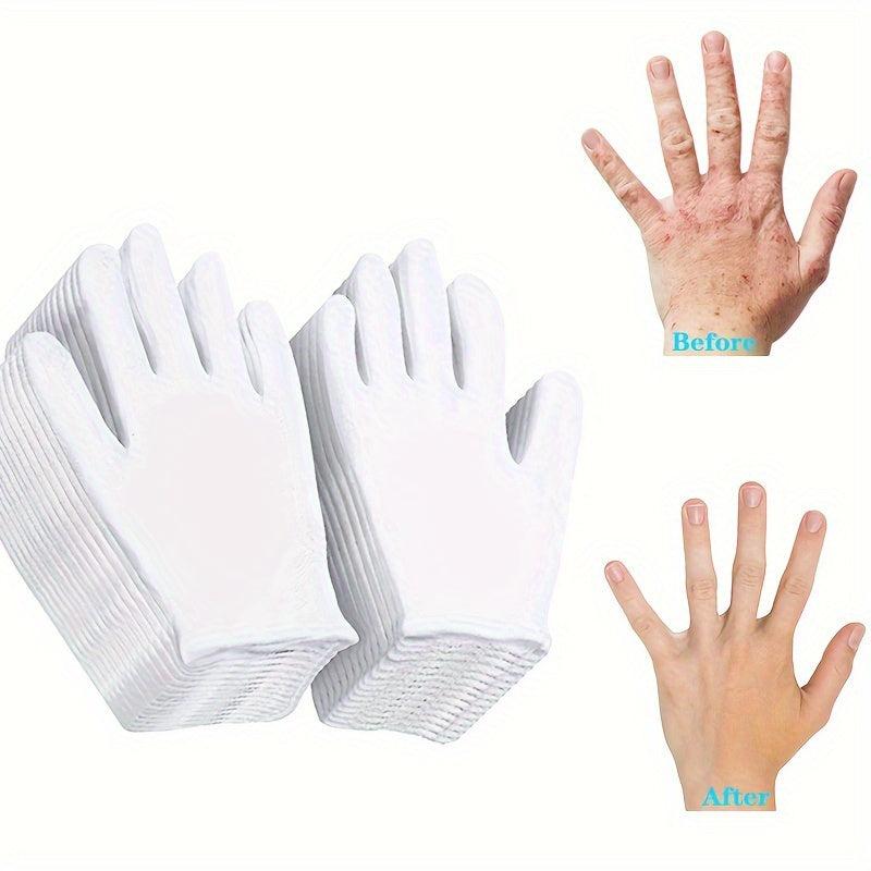 12 Pairs Moisturizing Cotton Gloves Overnight One Size Fit Men Women