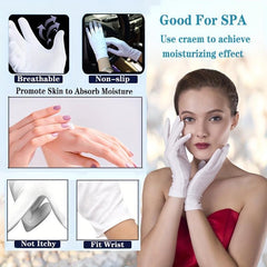 12 Pairs Moisturizing Cotton Gloves Overnight One Size Fit Men Women
