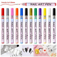 3D Nail Art Pens Nail Point Graffiti Dotting Pen Painting Brush for DIY Nail Art