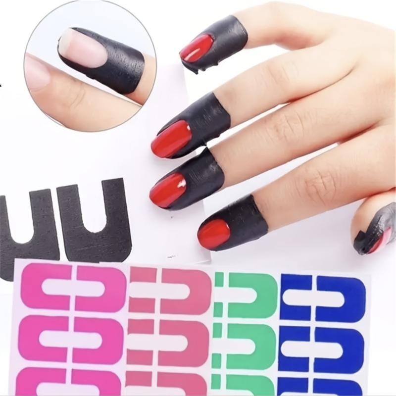Disposable Nail Polish Protector U Shape Peel Off Sticker Tape