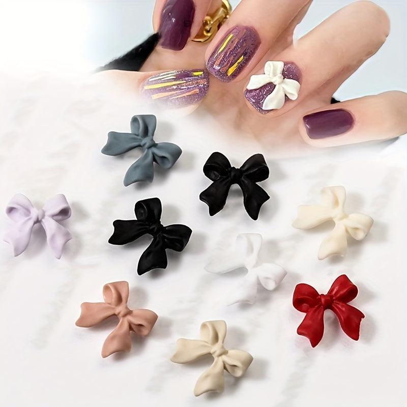 50pcs Colorful 3D Bows Nail Art Charms for DIY Nail Art Jewelry
