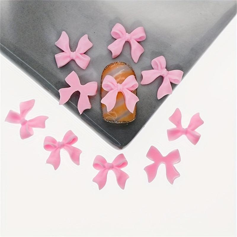 50pcs Colorful 3D Bows Nail Art Charms for DIY Nail Art Jewelry
