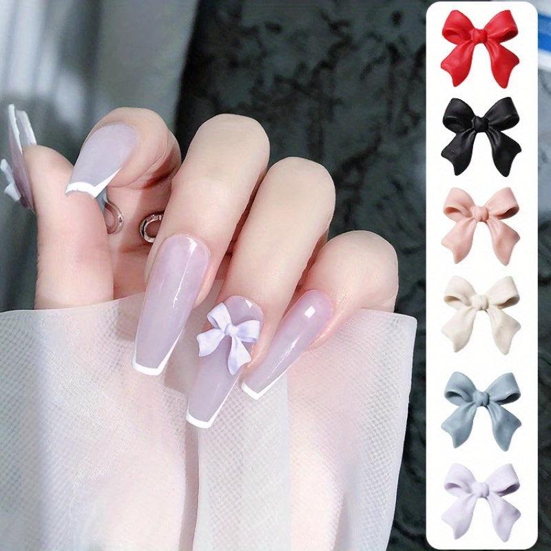 50pcs Colorful 3D Bows Nail Art Charms for DIY Nail Art Jewelry