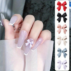 50pcs Colorful 3D Bows Nail Art Charms for DIY Nail Art Jewelry