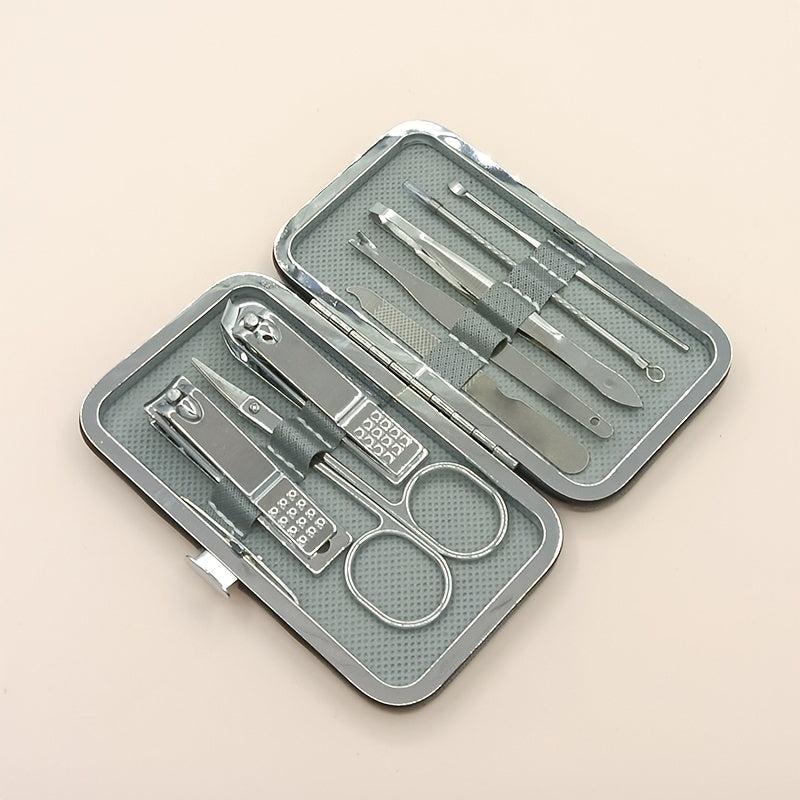 8 pcs Stainless Steel Nail Clipper Set with Travel Case