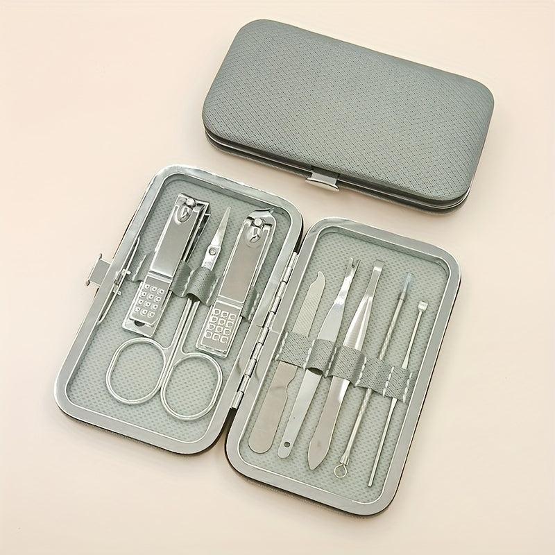 8 pcs Stainless Steel Nail Clipper Set with Travel Case