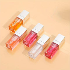 Crystal Jelly Lip Plumping Lip Gloss Moisturizing Lip Glow Tinted Lip Plumper