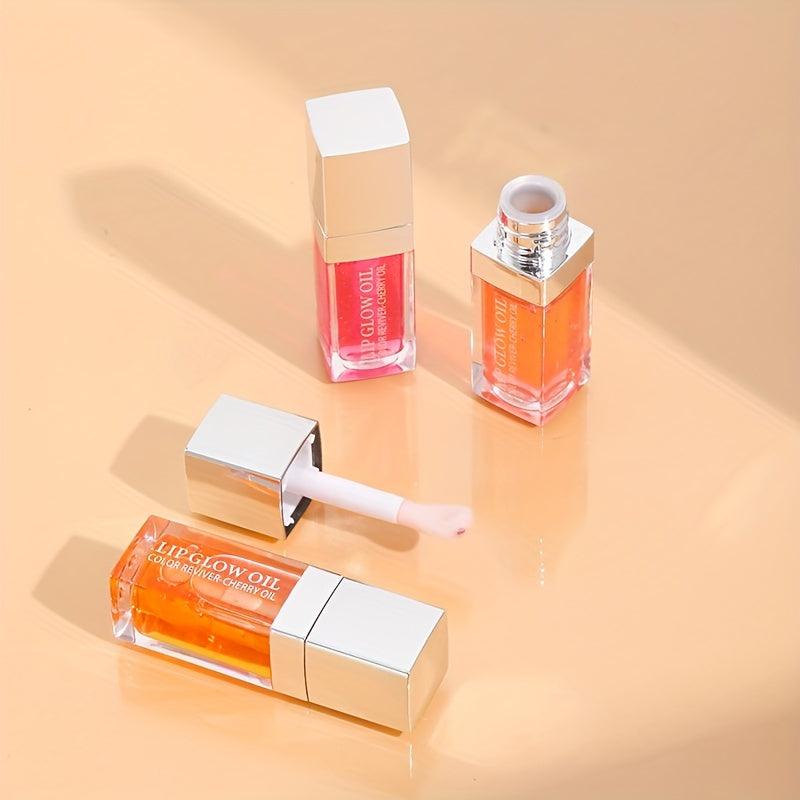Crystal Jelly Lip Plumping Lip Gloss Moisturizing Lip Glow Tinted Lip Plumper