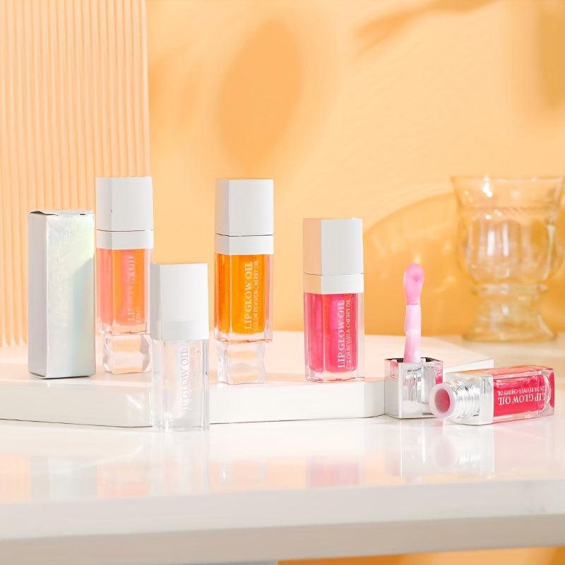 Crystal Jelly Lip Plumping Lip Gloss Moisturizing Lip Glow Tinted Lip Plumper
