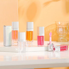 Crystal Jelly Lip Plumping Lip Gloss Moisturizing Lip Glow Tinted Lip Plumper