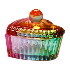 Rainbow Crystal Glass Nail Art Dish for Manicure Care