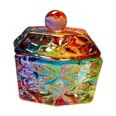 Rainbow Crystal Glass Nail Art Dish for Manicure Care