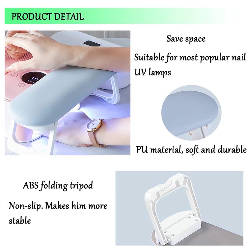Foldable Nail Arm Rest: Soft Hand Stand