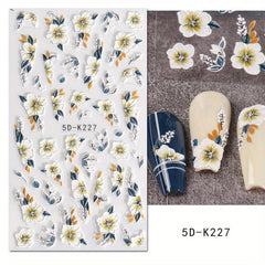 Flower Nail Art Stickers Decals Butterfly Nail Decoration