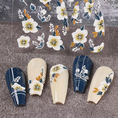 Flower Nail Art Stickers Decals Butterfly Nail Decoration