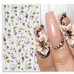Flower Nail Art Stickers Decals Butterfly Nail Decoration