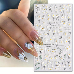 Flower Nail Art Stickers Decals Butterfly Nail Decoration